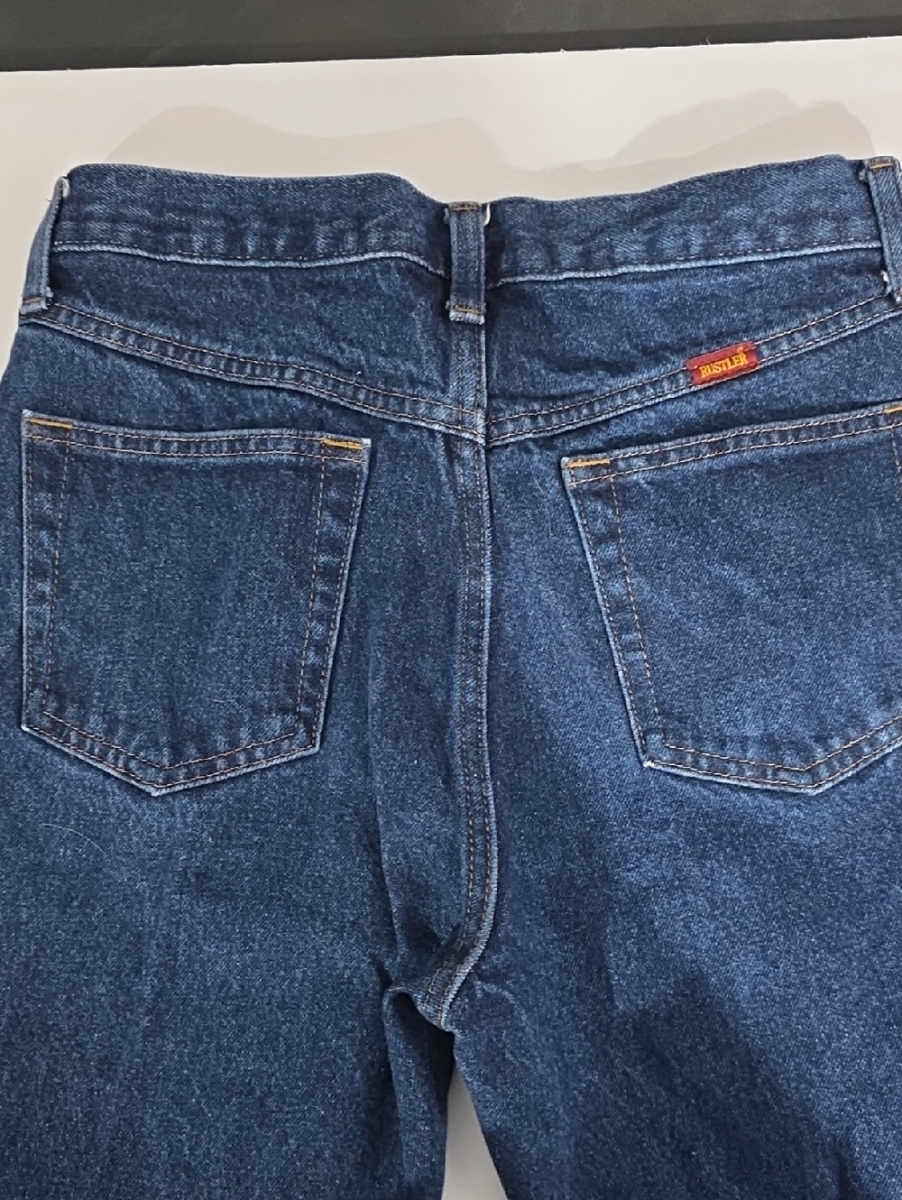 Rustler Men's Blue 100%  Cotton Western Straight Leg Denim Jeans